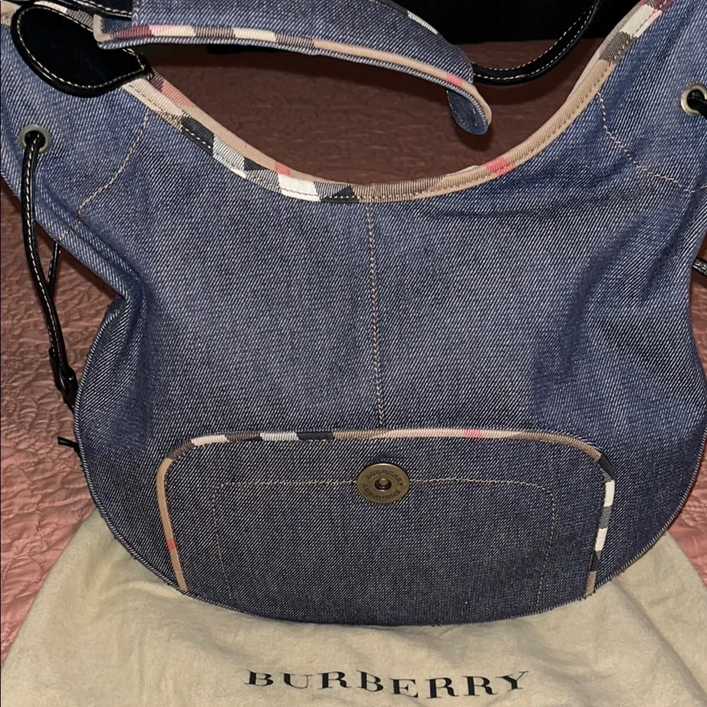Burberry Blue denim Hobo Bag with Slouchy Silhouette - Picture 4 of 14